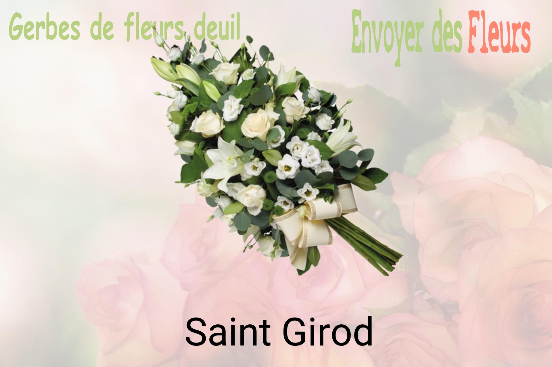 Gerbe de fleurs de deuil livrée à Saint-Girod